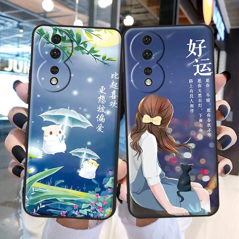荣耀80手机壳曲屏硅胶ANN-AN00防摔软壳Honor80全包边网红保护套