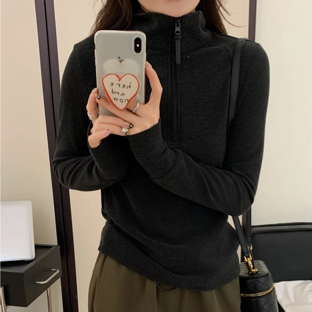 发热纤维远红外线德绒打底显瘦长袖百搭378