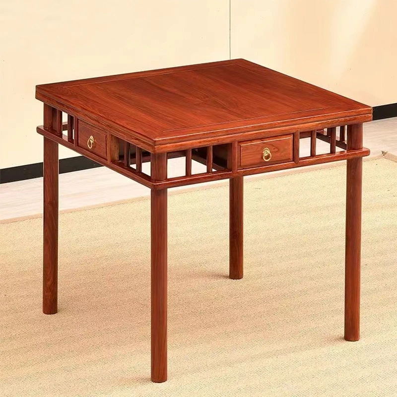 红木家具刺猬紫檀单方桌花梨木实木小餐台棋牌桌休闲桌休闲四方桌