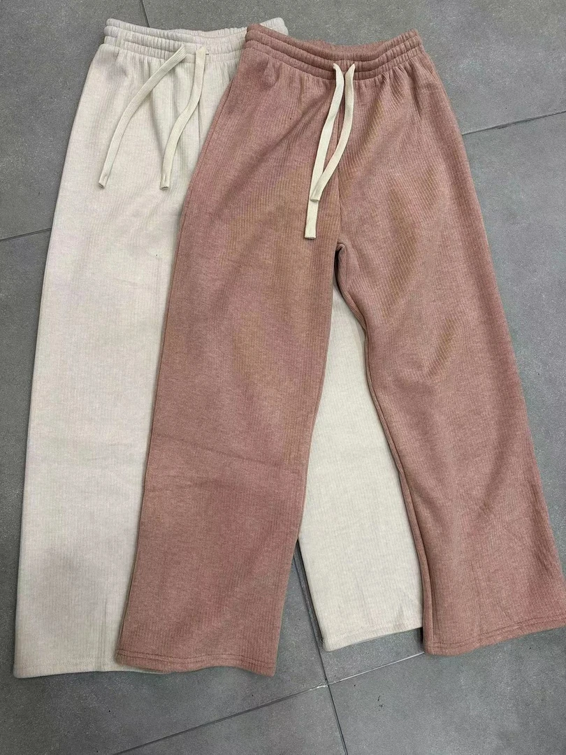 （星款）2023冬季羊绒复合加绒阔腿裤5851