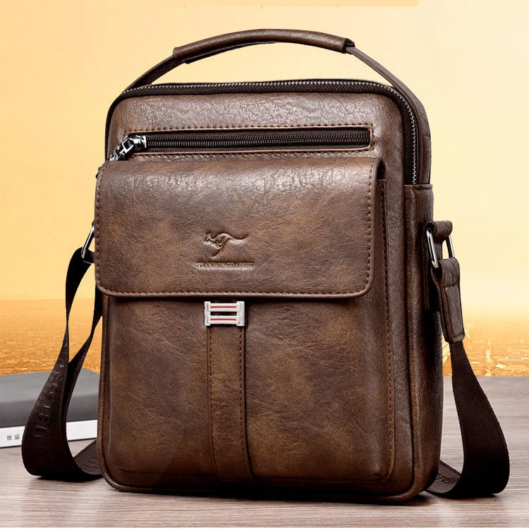 手提斜挎包男士包包2025新款轻奢男包单肩包中年老年商务休闲背包