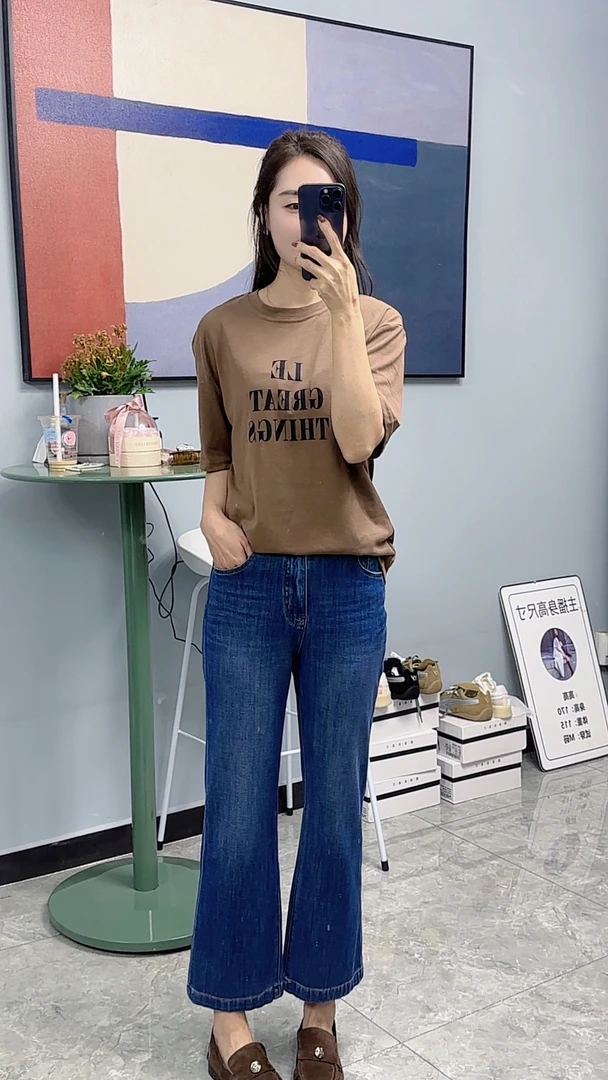 韩系T恤简约百搭咖色THEMIND 灰色是Gggge