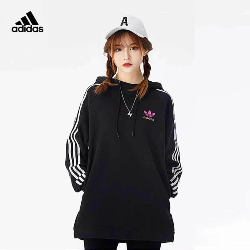 adidas/阿迪达斯抗寒运动卫衣宽松潮长袖流休时尚闲连帽 GV2929