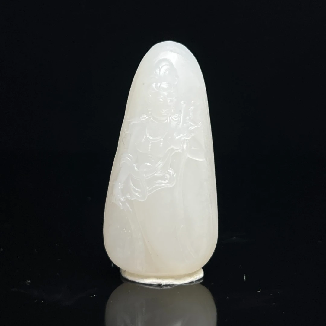 【豫人豫品】天然和田玉吊坠高端珠宝手工精雕挂件毛货定制C2790