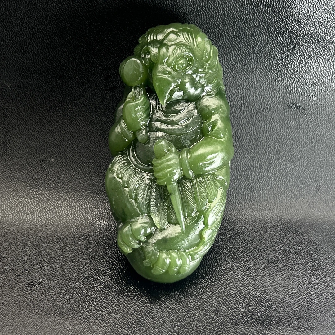 【豫人豫品】天然和田玉吊坠高端珠宝手工精雕挂件毛货定制C2940