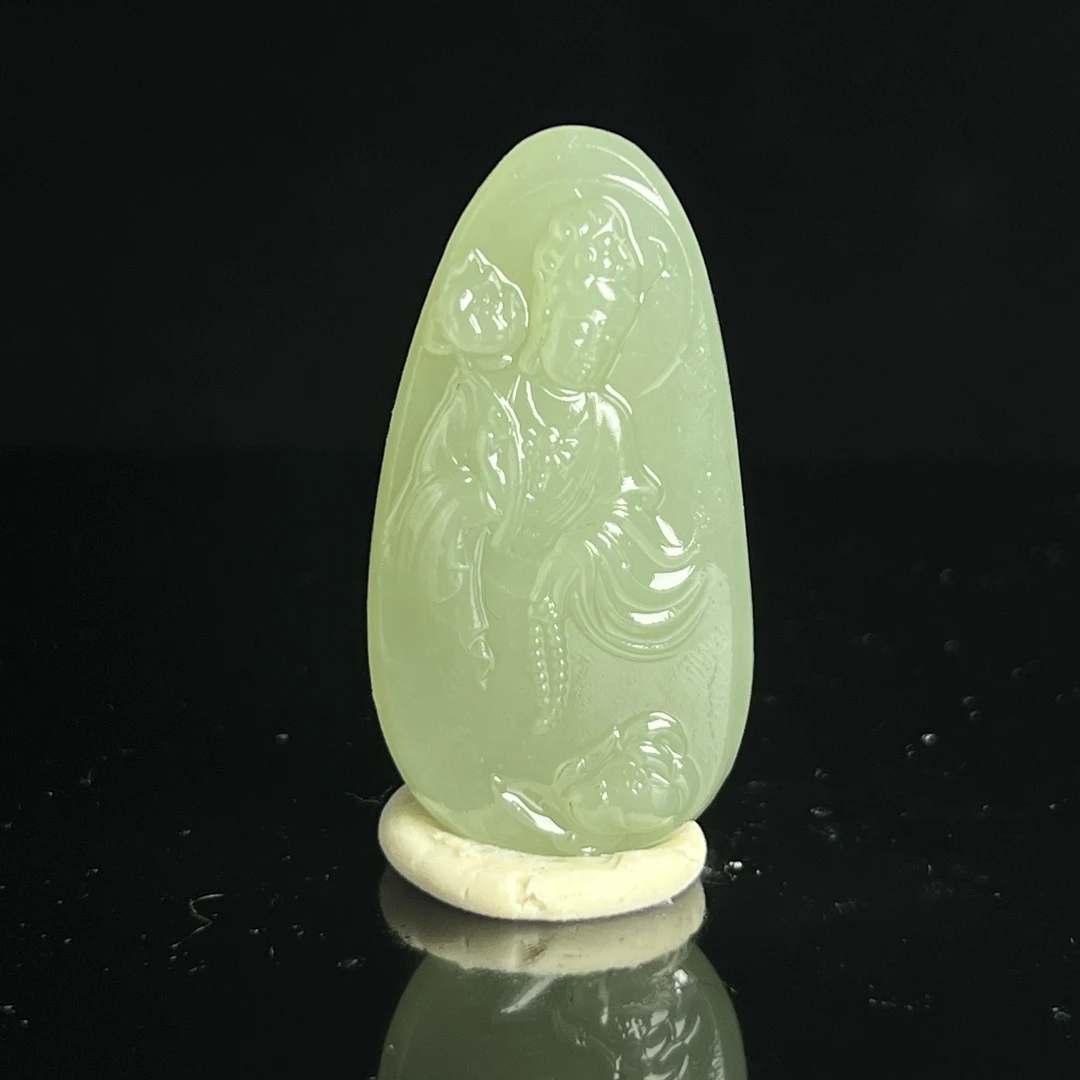 【豫人豫品】天然和田玉吊坠高端珠宝手工精雕挂件毛货定制C3152