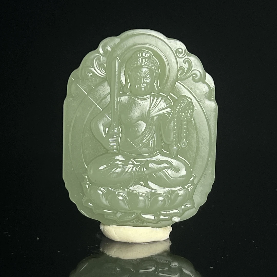 【豫人豫品】天然和田玉吊坠高端珠宝手工精雕挂件毛货定制C3162