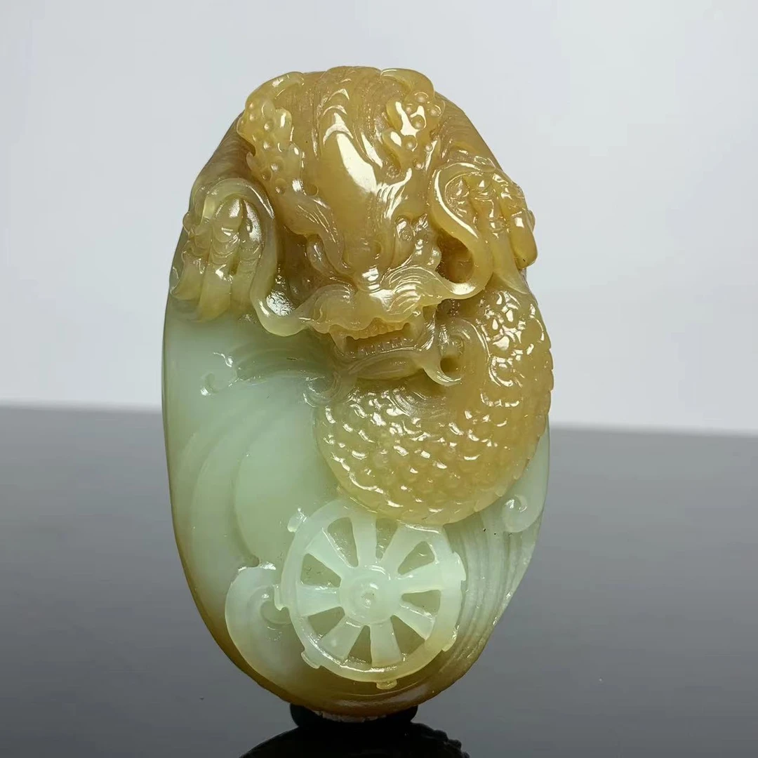 【豫人豫品】 和田玉糖玉祥龙C4653