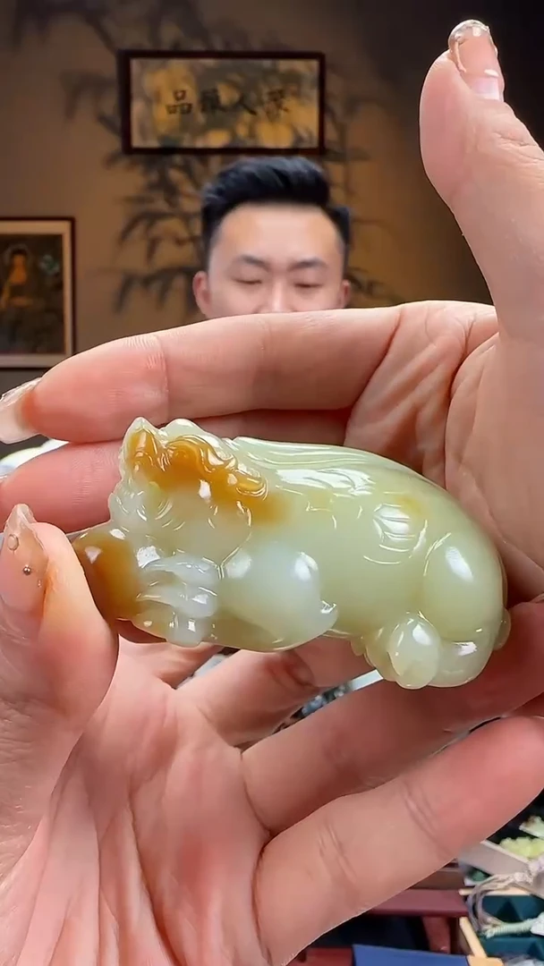 【闪购商品】和田玉手把未镶嵌玉质结构颜色差异化发货j3045