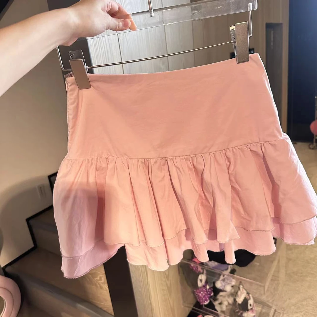 YZ12 流苏粉短裙短款甜美