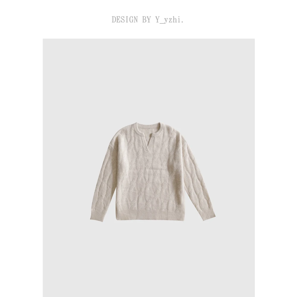 Y_yzhi 软糯山羊绒 简约套头百搭毛衣