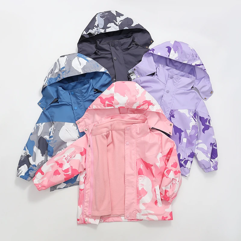 儿童迷彩印花两件套