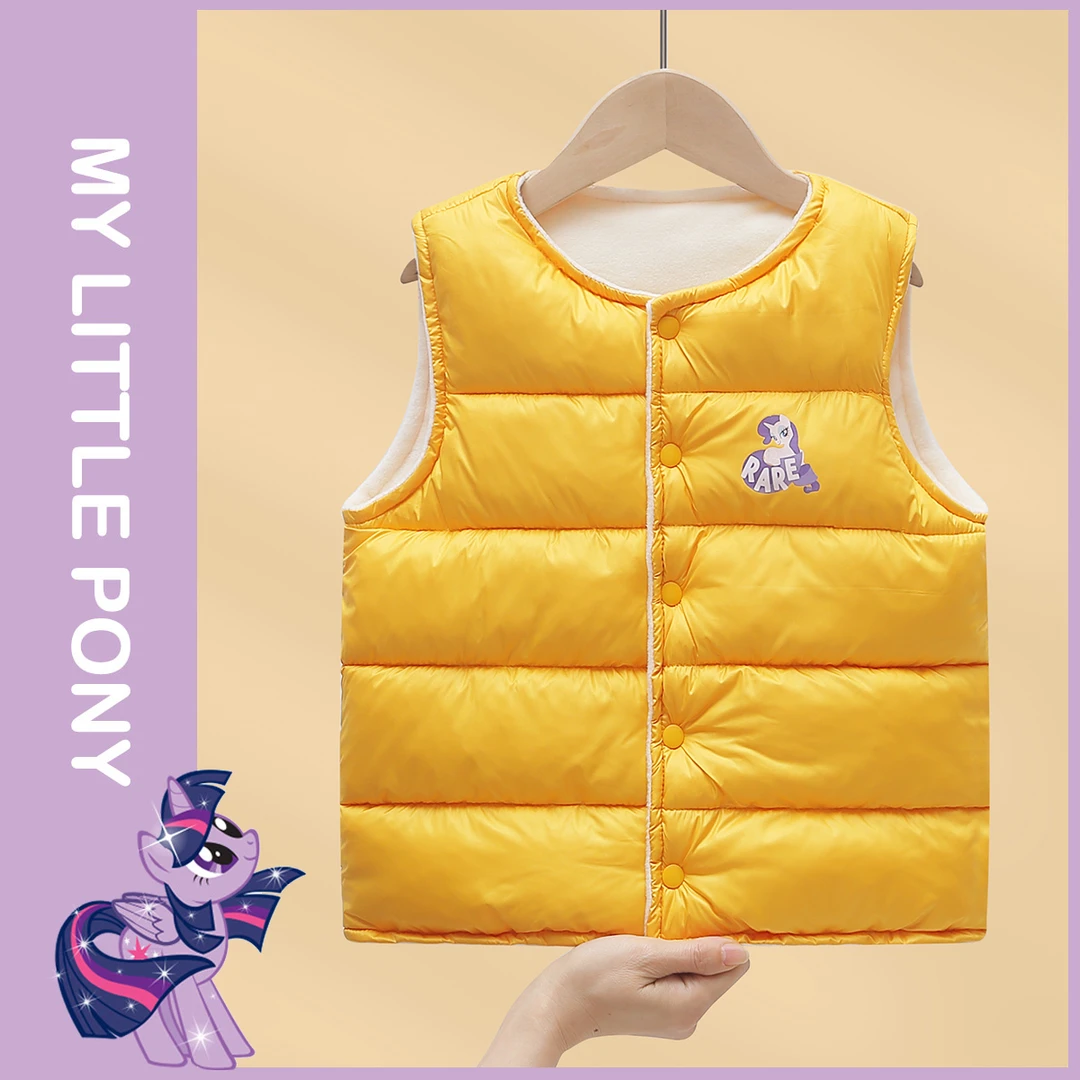 儿童加厚纯色马甲