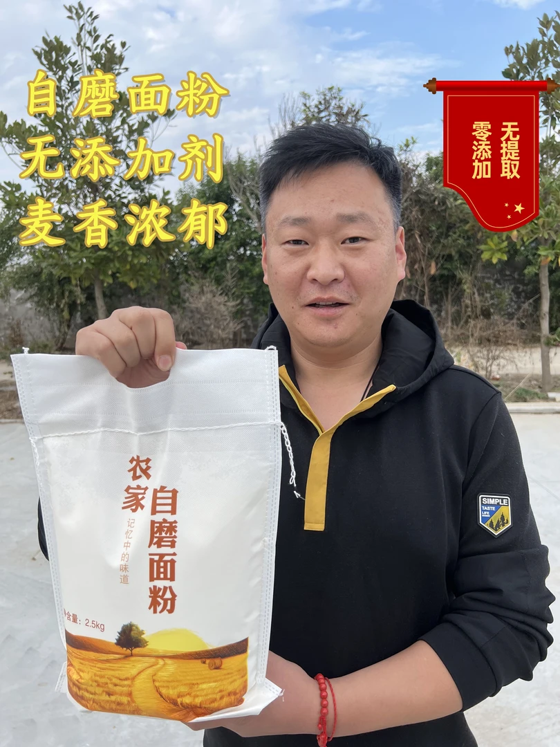 【70粉】河南农家自磨纯小麦面粉零添加无提取麦香浓郁口感劲道微黄