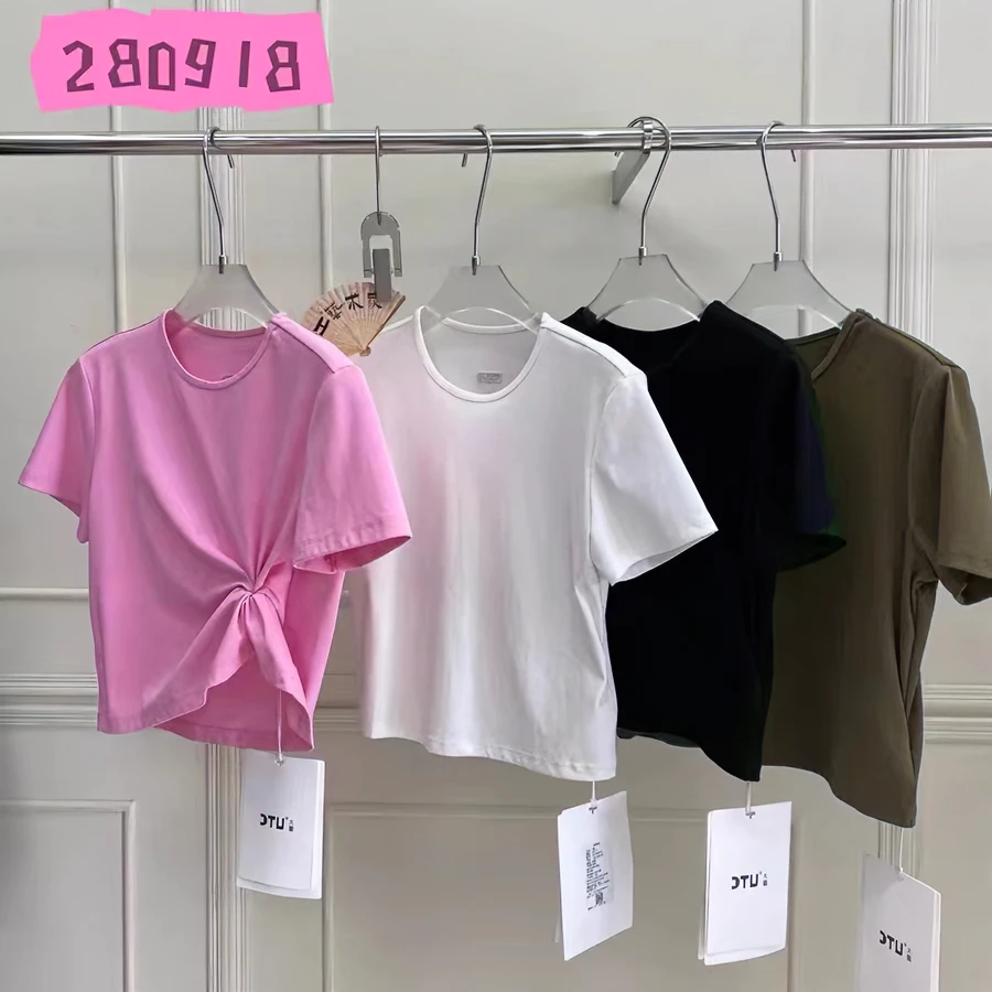 高级短袖t恤女棉正肩内搭打底衫2024夏季新款百搭半袖上衣体恤潮