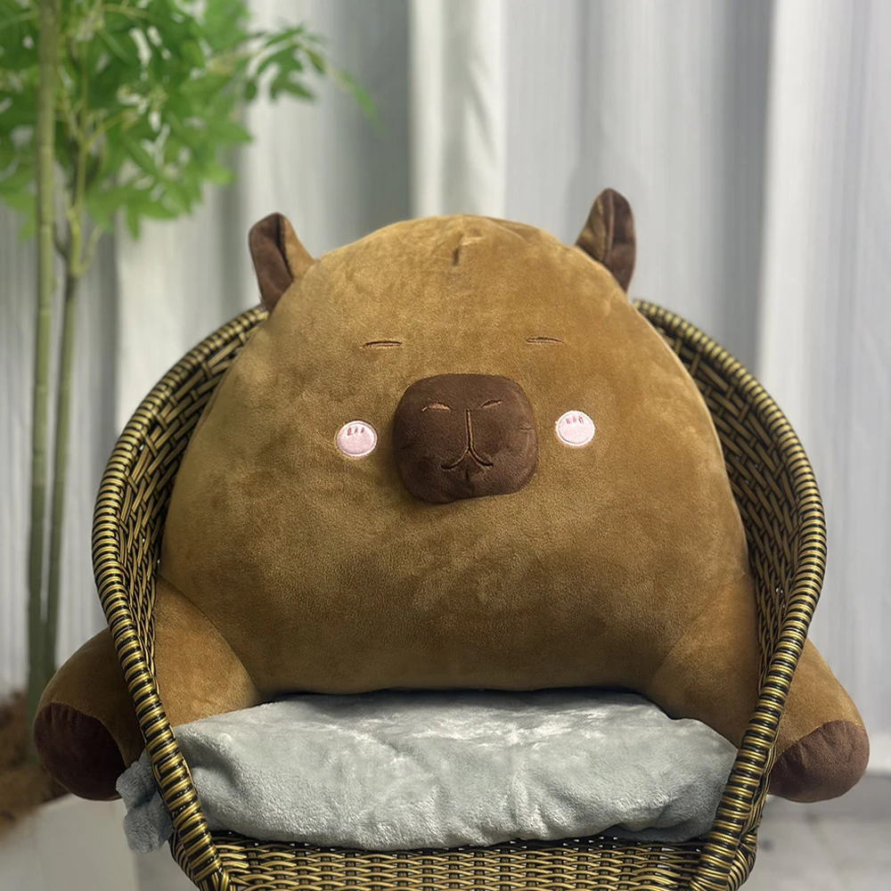 【新人福利】卡皮巴拉大靠背沙发靠垫抱枕宿舍床上看书靠枕玩具玩偶