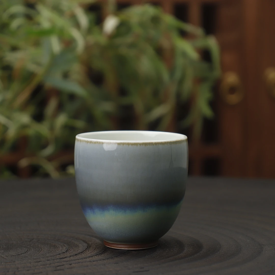 景德镇陶瓷等于堂柴烧茶具家用主人杯品茗杯纯手工色釉经典