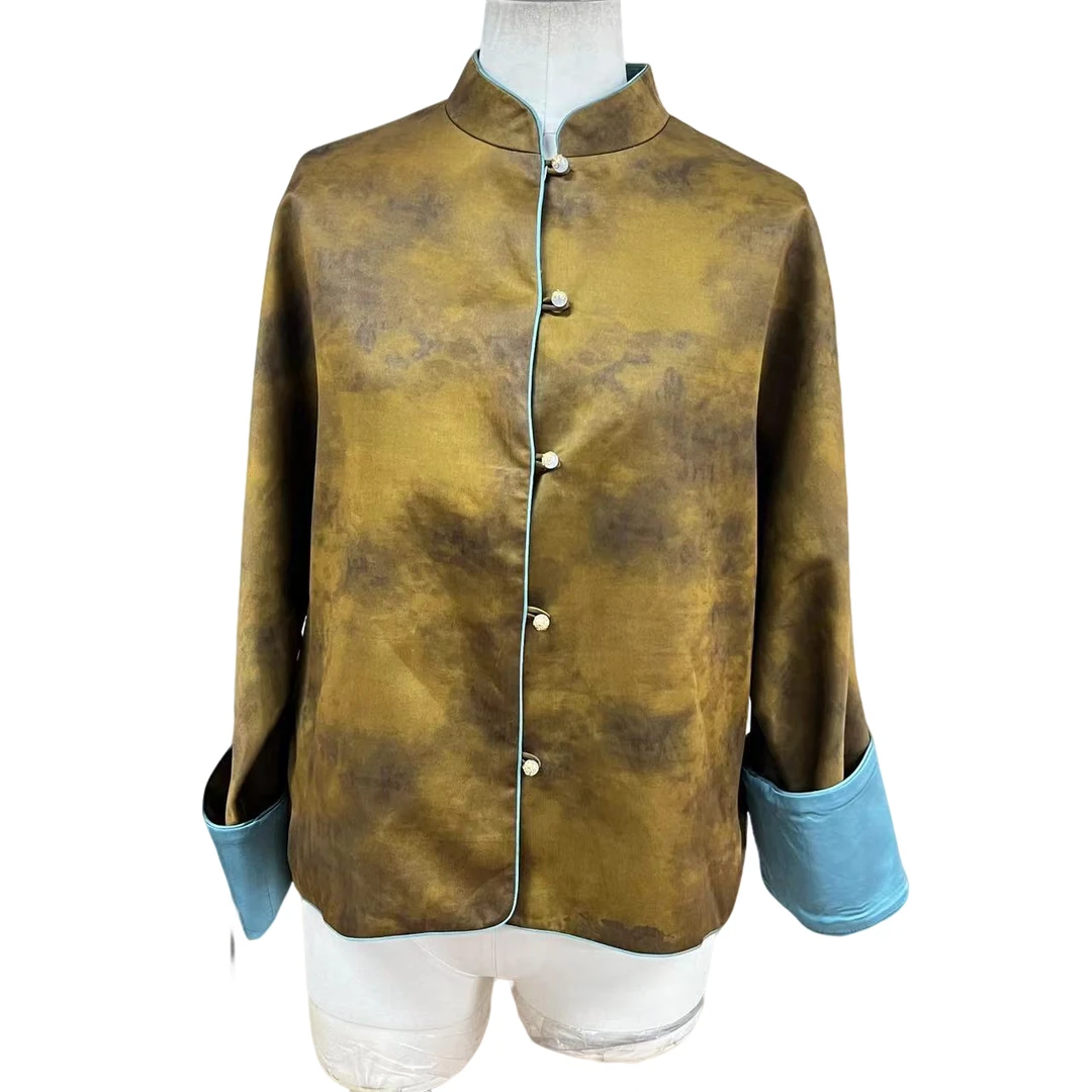 锦丝院[微瑕黄河琉璃]双面穿60轻奢时尚姆米重磅外套6576692