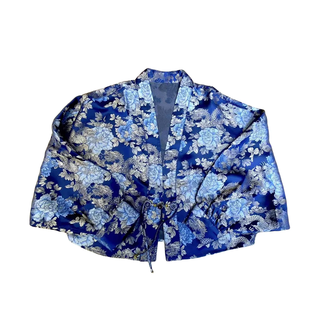 锦丝院【花开龙岚】宋锦新中式设计师款双面外套6521365国风重工