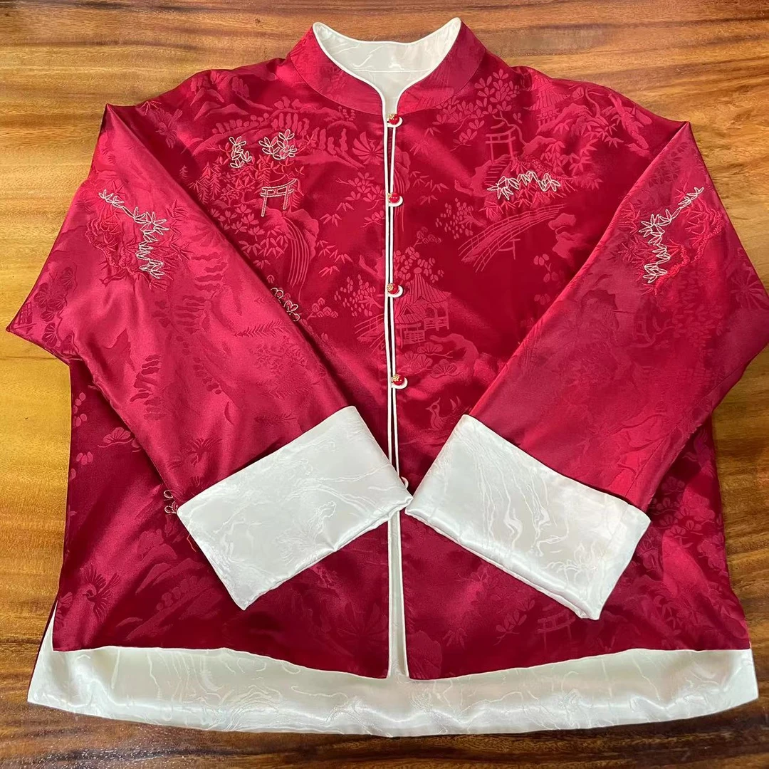 锦丝院反季福利【烟火年】春季新款新中式时尚红色轻奢外套681230