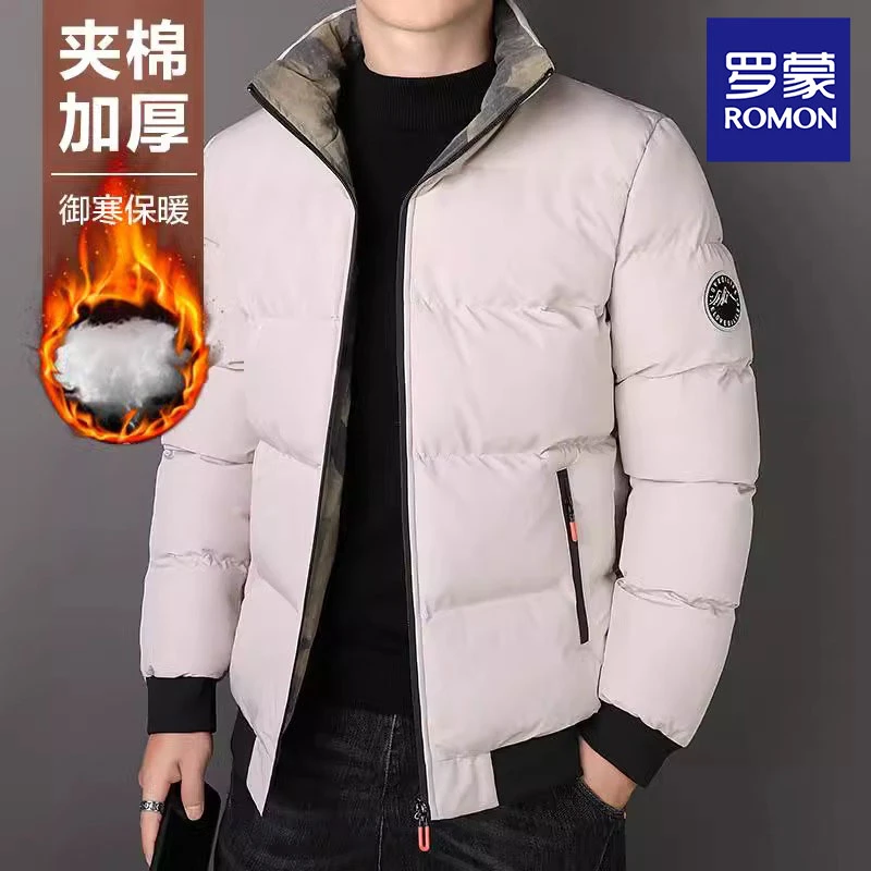 罗蒙冬季棉服男款加厚立领棉袄2024新款韩版休闲保暖棉衣外套男士