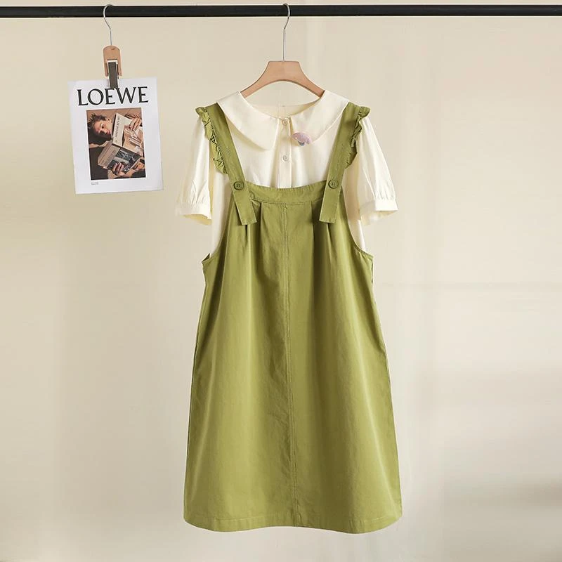 童装初中学生夏季背带裙套装少女大童高中女生夏装连衣裙夏装洋气