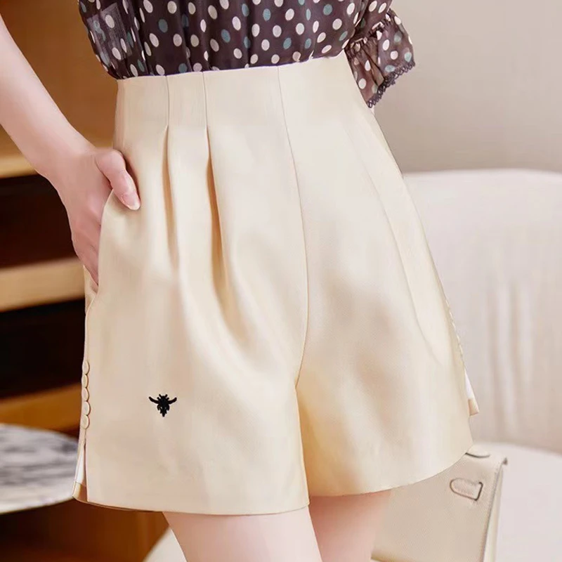 高级感西装短裤女2023年新款夏季气质百搭高腰显瘦阔腿休闲裤