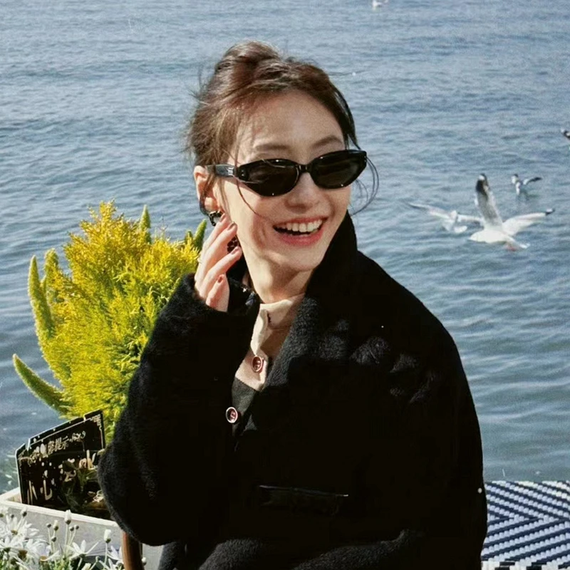 2024新款韩版复古GM猫眼墨镜女款潮小脸时髦高级感街拍ins太阳镜