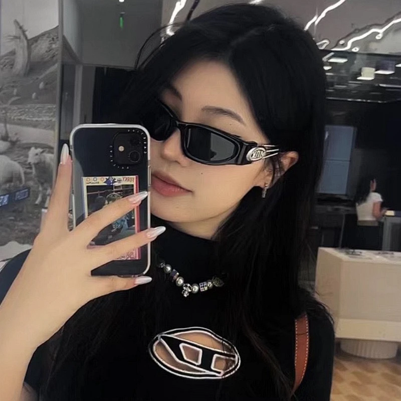 韩版骑行运动Y2K未来感墨镜女复古嘻哈潮流眼镜ins时尚太阳眼镜男