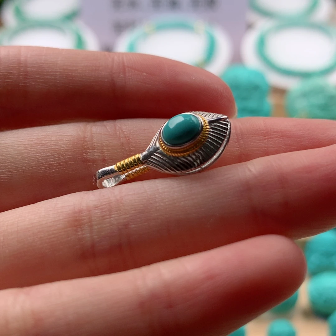 绿松石配饰银S925镶嵌