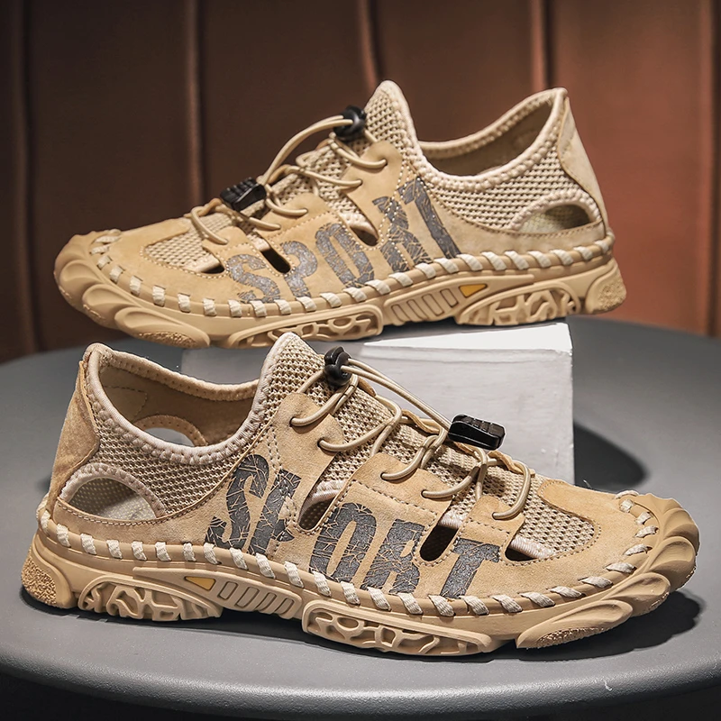 2024新款凉鞋男款夏季户登山涉水速干网鞋运动透气包头沙滩洞洞鞋