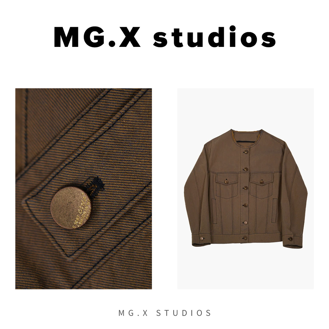 【闲梦】MGX 24年新款复古设计感线条百搭短外套女h时尚上衣MO-602