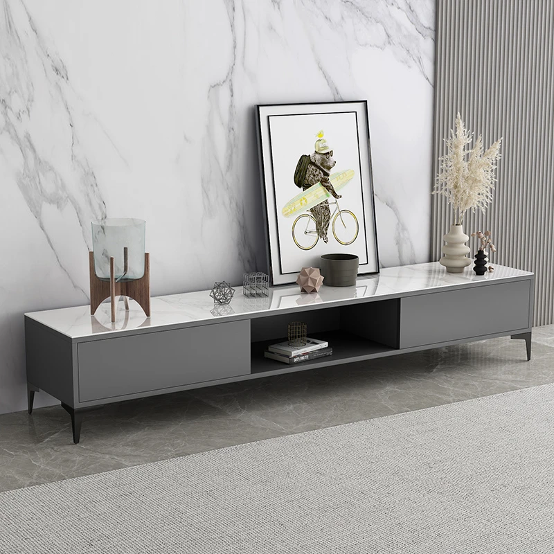 客厅电视柜一体柜长方形地柜小户型家用储物简易电视柜茶几组合