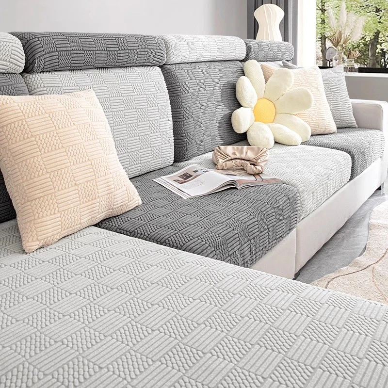 颜纹沙发套罩弹力全包坐垫套防猫抓防滑沙发垫四季通用靠背巾盖布