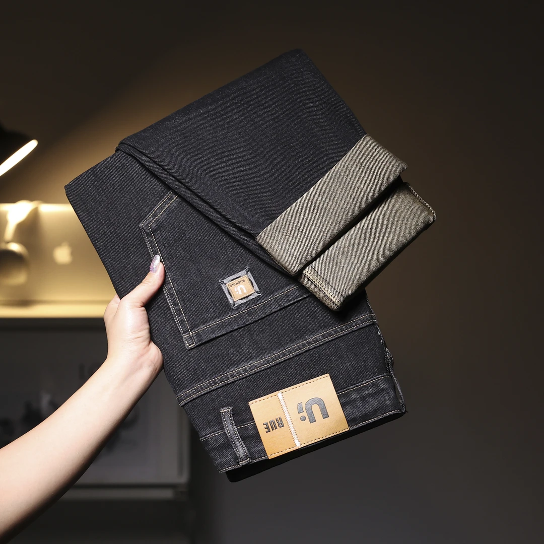 2024秋新款弹力牛仔裤男潮流修身小直筒百搭显瘦男牛仔裤#962