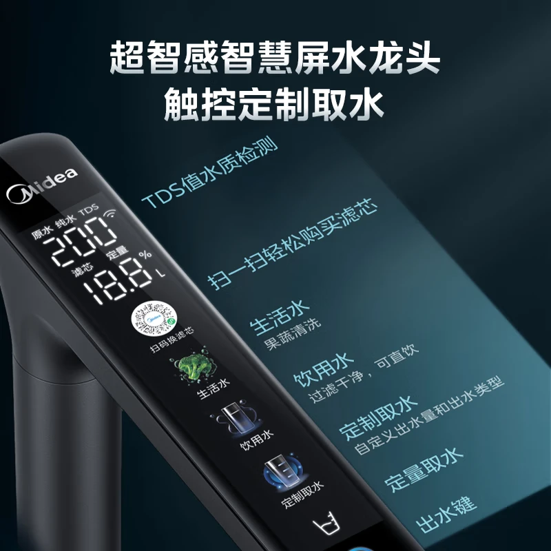 Midea/美的星河1000G PRO家用净水机直饮机RO滤芯0阻垢剂滤器星河