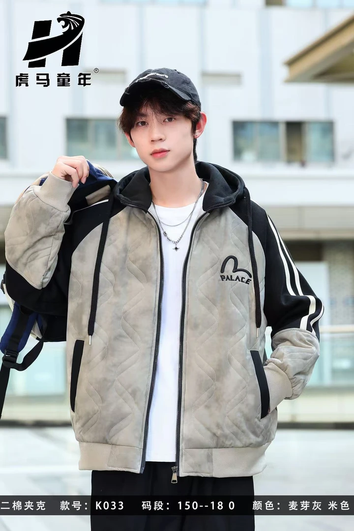 青少年加绒加厚款保暖外套601