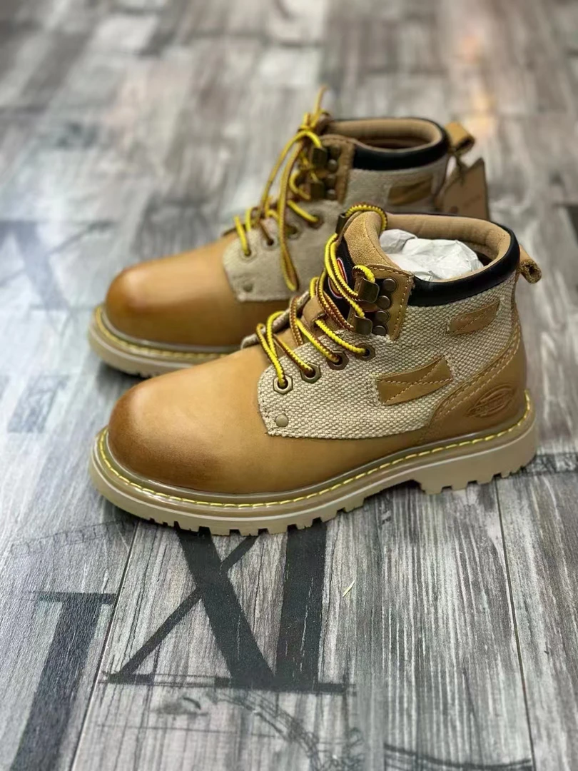 真皮马丁靴工装靴户外登山鞋2024情侣款大黄靴