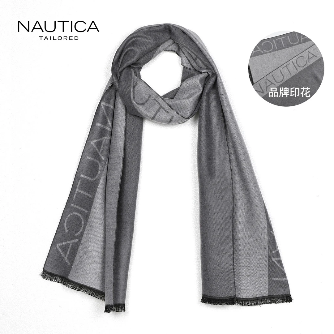 NauticaTailored男士商务围巾冬季长款保暖高档礼盒装JS060671