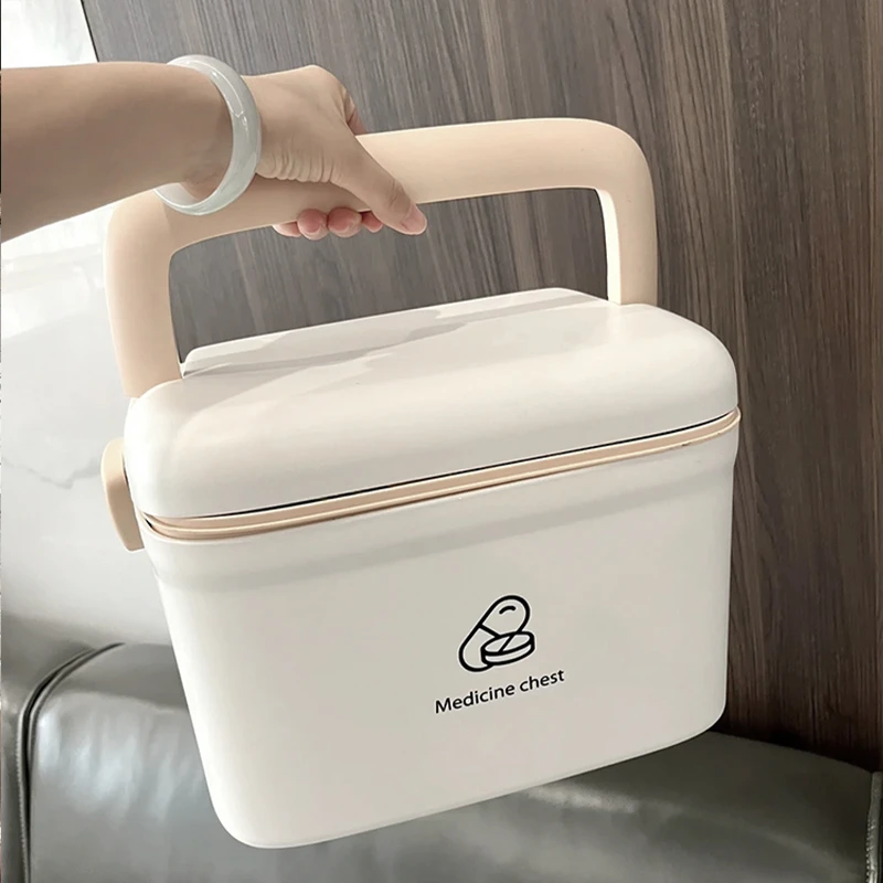 医药箱家庭装家用大容量多层分格急救箱收纳盒宿舍小号便携医疗箱