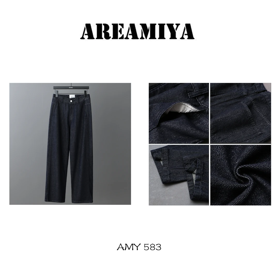 经典英伦风复古极简休闲牛仔裤AMY583