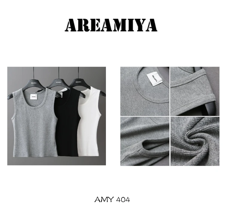 【阿楠】极简风时尚百搭圆领背心 AMY404