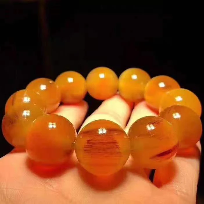 非金属布艺手链 天然羊角手串儿女款通天眼细腻油润手饰饰品