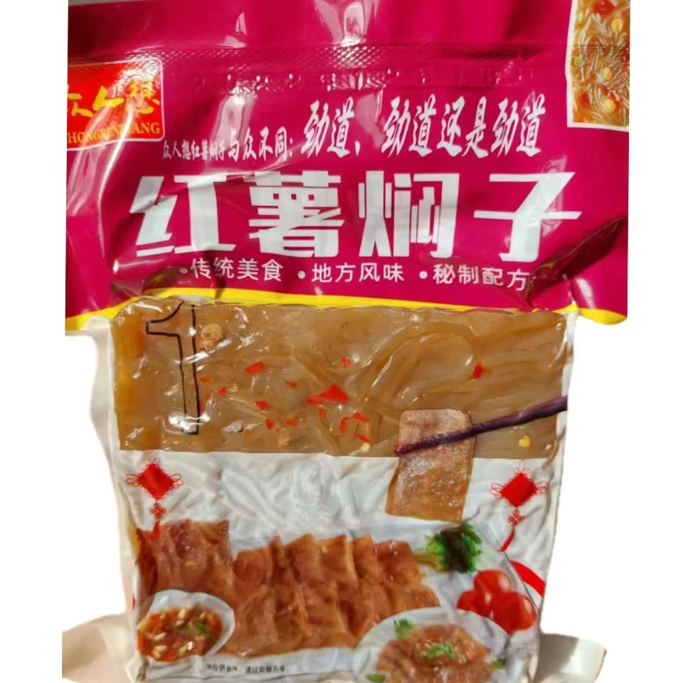 众人想红薯焖子河南特产纯手工粉条焖子皮渣扁垛炒菜420g/袋*5