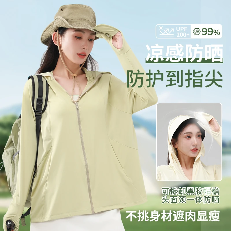 东方骆驼【升级指护款】夏季防晒衣凉感透气防紫外线包指防晒服JX