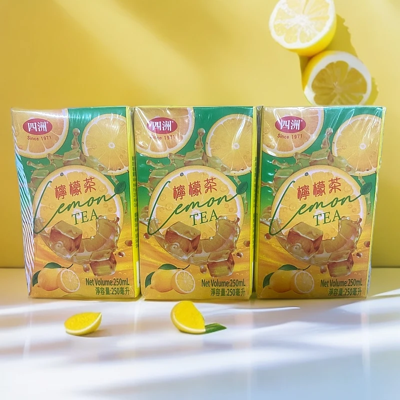 港版四洲柠檬茶经典美味港式休闲消暑解腻250ml