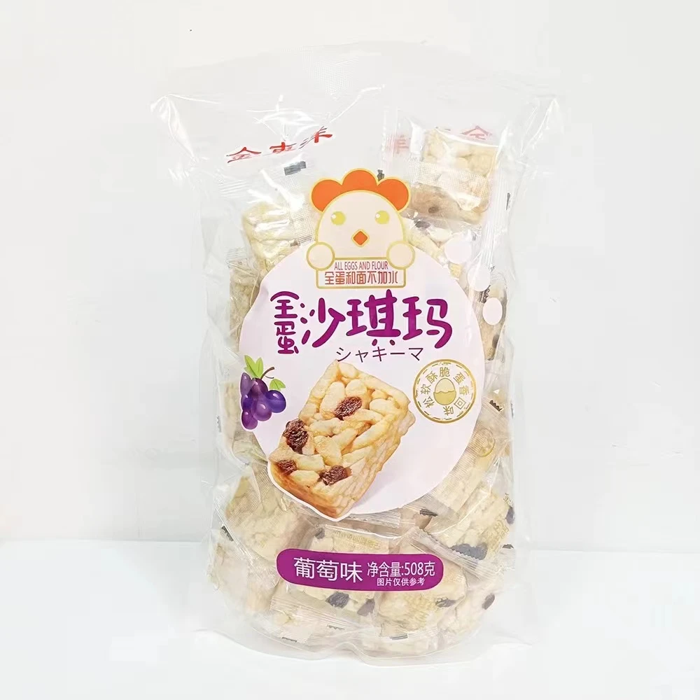 香港品牌金东洋全蛋沙琪玛葡萄味休闲美味零食糕点508g