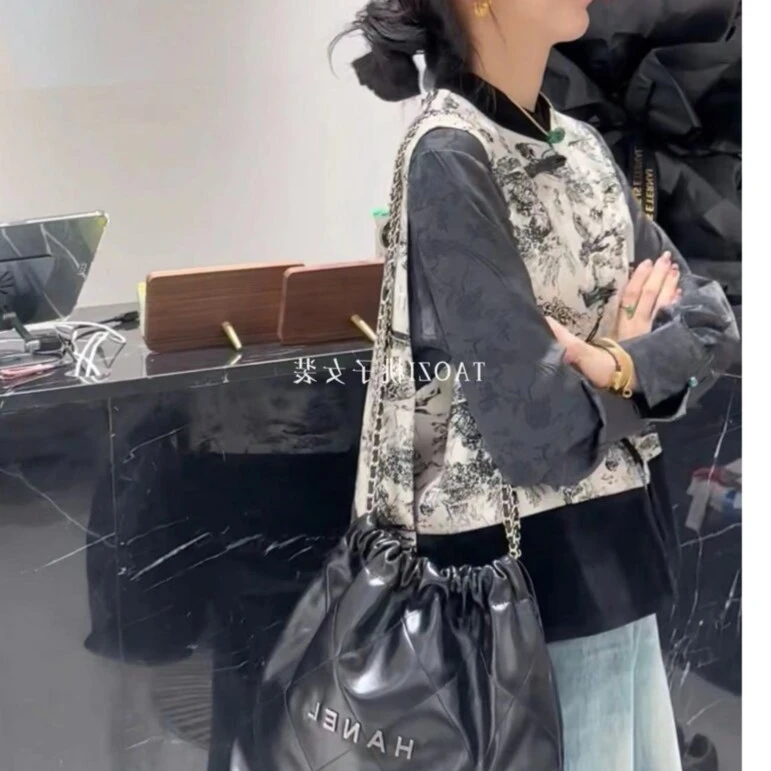 【桃子自制】 高端新中式国风盘扣小设计水墨风马甲碎花中国风