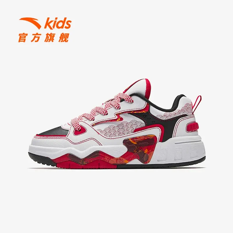 【新年款】安踏儿童男女大童潮流板鞋2025革面低帮运动鞋312518015