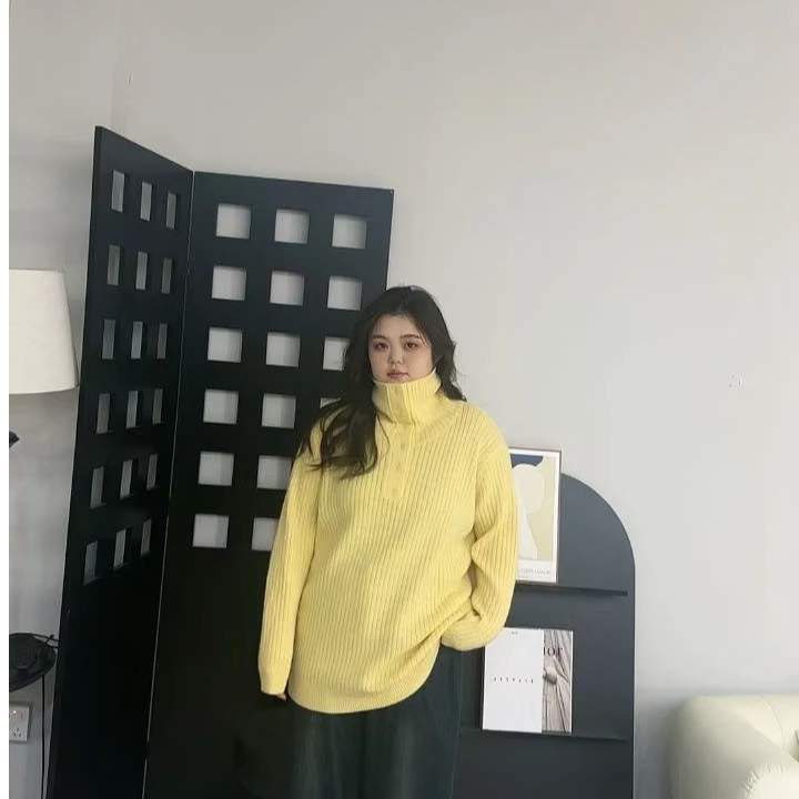 066胖鹿鹿家高领宽松显瘦秋冬毛衣打底显瘦洋气针织时尚百搭休闲